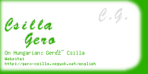 csilla gero business card